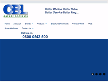 Tablet Screenshot of cblgaragedoors.com